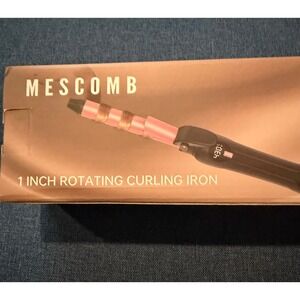 MESCOMB‎  Pink - 1 Inch Rotating Curling Iron Automatic Rotation - NIB